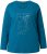Ulla Popken Holiday Long Sleeve Graphic Tee Teal - Camisetas estampadas para mujer - 