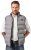 JP1880 Quilted Vest Outdoor Stand-up Collar Grey - Chaquetas - Chaquetas Tallas Grandes 2XL-8XL