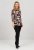 Scandinavian Caramel Flowers Blouse Purple and Brown - Camisetas estampadas para mujer - 