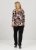 Scandinavian Caramel Flowers Blouse Purple and Brown - Camisetas estampadas para mujer - 