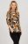 Scandinavian Caramel Flowers Blouse Orange and Brown - Camisetas estampadas para mujer -