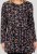 Scandinavian Caramel Flower Petals Tunic Copper and Blue - Camisetas estampadas para mujer - 