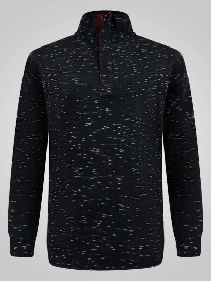 D555 Chandler Reno 1/4 Zip Neck Sweatshirt With Bear Logo Negro - Sudaderas - Sudaderas 2XL-12XL