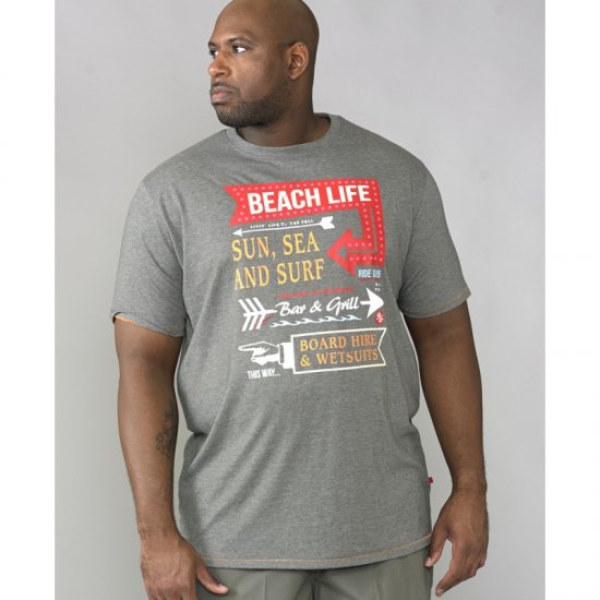 D555 Kennedy T-shirt Khaki Marl - Camisetas - Camisetas - 2XL-14XL