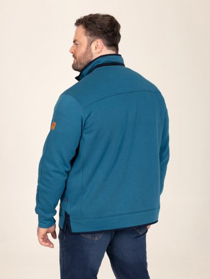D555 Conway 1 1/4 Zip Neck Fleece Sweatshirt With Bear Logo Teal - Sudaderas - Sudaderas 2XL-12XL