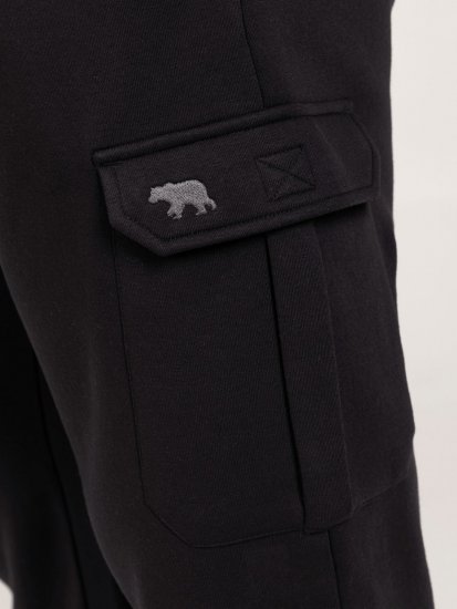 D555 Dexter 1 Cargo Jogger With Bear Embroidery TALL Negro - TALL pantalones de chándal - Pantalones de chándal TALL