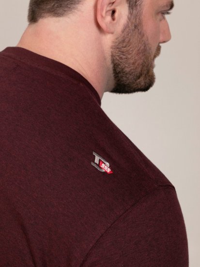 D555 Baldwin Grumpy Old Man Club Print Crew Neck T-shirt Burgundy/ Black Twist - Camisetas - Camisetas - 2XL-14XL