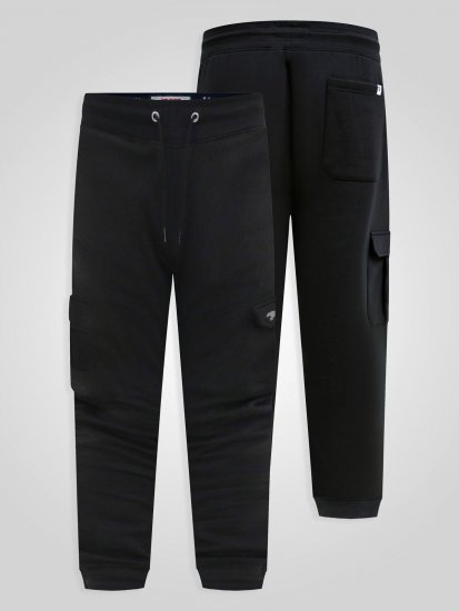 D555 Dexter 1 Cargo Jogger With Bear Embroidery Negro - Pantalones y cortos de chándal - Pantalones y Pantalones cortos de chándal - 2XL-12XL