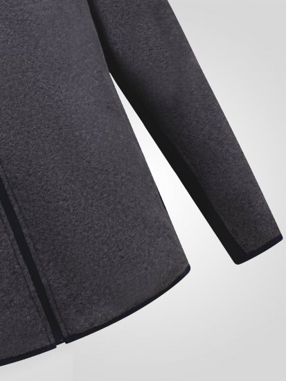 D555 Conrad Detachable Hood Bonded Fleece Zip Through Hoody TALL Azul marino - TALL sudaderas - Sudaderas TALL para hombre alto