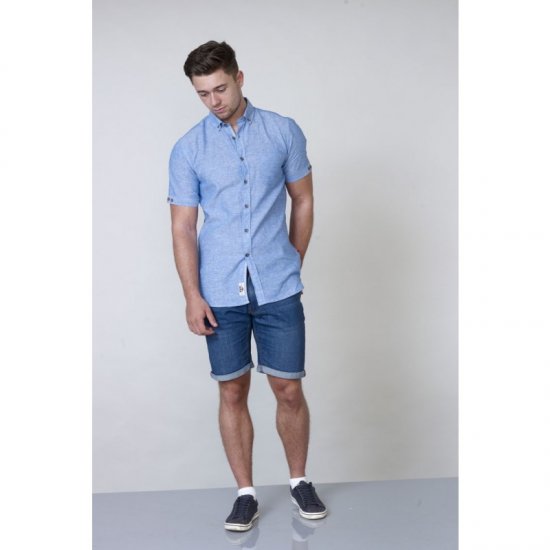 D555 Eric Linen Short Sleeve Shirt - Camisas - Camisas 2XL-10XL