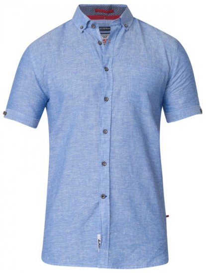 D555 Eric Linen Short Sleeve Shirt - Camisas - Camisas 2XL-10XL