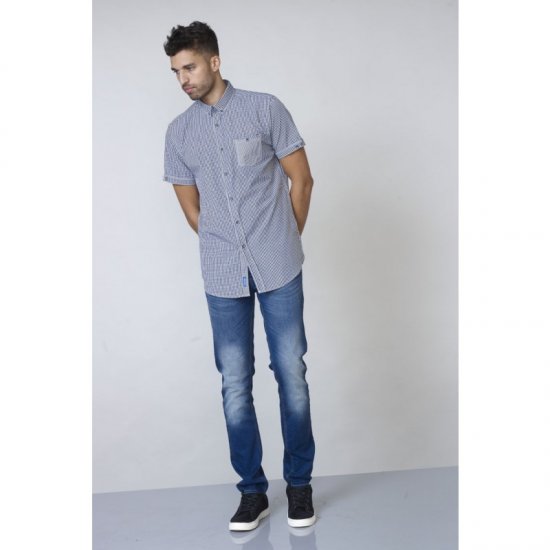 D555 Hank Gingham Short Sleeve Shirt - Camisas - Camisas 2XL-10XL