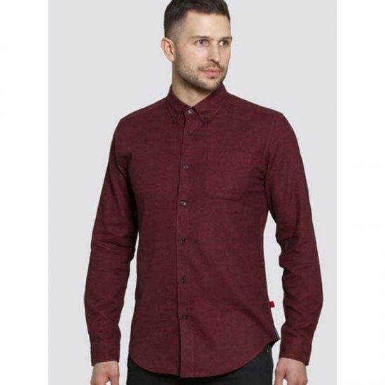 D555 Dawson Textured Shirt Dark Red - Camisas - Camisas 2XL-10XL