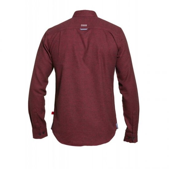 D555 Dawson Textured Shirt Dark Red - Camisas - Camisas 2XL-10XL