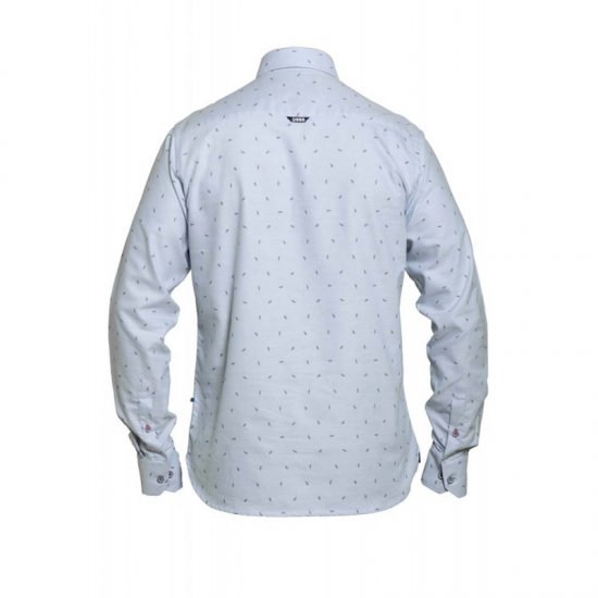 D555 Addington Printed Oxford Shirt Blue - Camisas - Camisas 2XL-10XL
