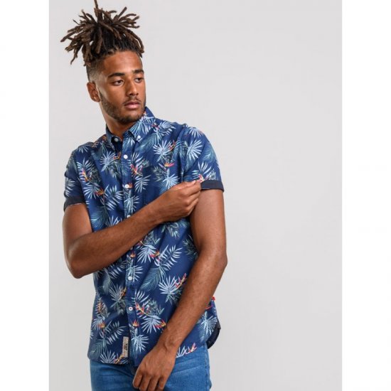 D555 Reuben Hawaii Shirt Navy - Camisas - Camisas 2XL-10XL