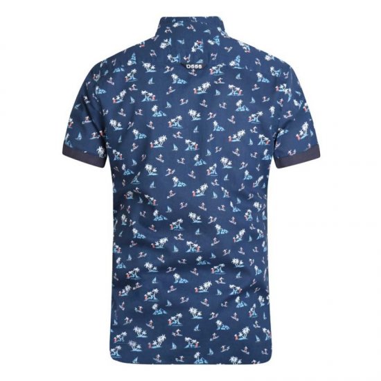 D555 Davian Hawaii Shirt Navy - Camisas - Camisas 2XL-10XL