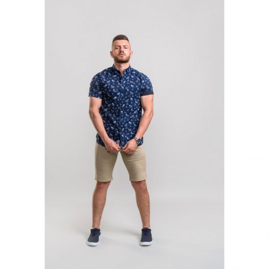D555 Davian Hawaii Shirt Navy - Camisas - Camisas 2XL-10XL