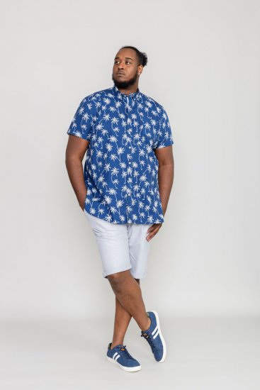 D555 BURLEY Palm Tree Print Shirt - Camisas - Camisas 2XL-10XL