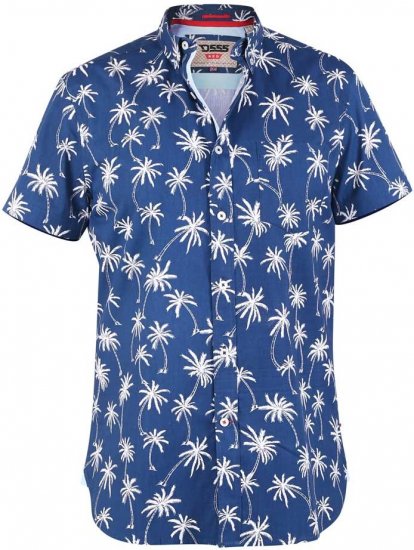 D555 BURLEY Palm Tree Print Shirt - Camisas - Camisas 2XL-10XL