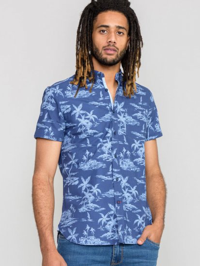D555 WHITSBURY Hawaiian Print Shirt - Camisas - Camisas 2XL-10XL