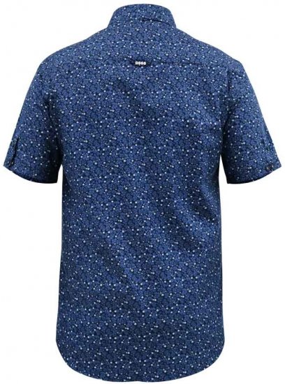 D555 Tristain S/S Floral Ao Print Shirt Navy - Camisas - Camisas 2XL-10XL