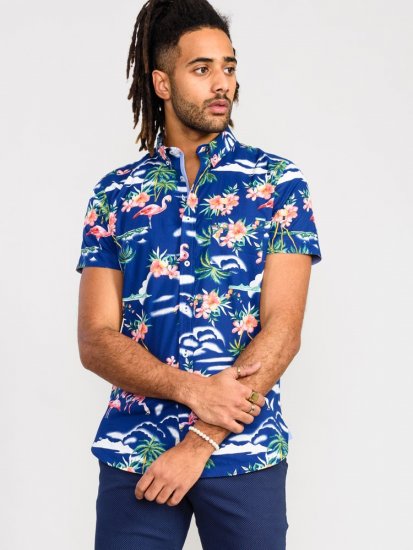 D555 Durham Flamingo Hawaiian Ao Print Shirt - Camisas - Camisas 2XL-10XL