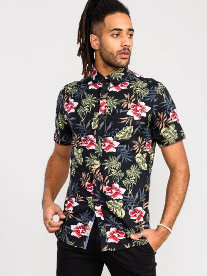 D555 Wilton Hawaiian Ao Print Short Sleeve Shirt - Camisas - Camisas 2XL-10XL
