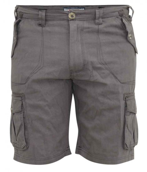 D555 Melton Cotton Cargo Shorts Grey - Pantalones cortos - Pantalones cortos W40-W60