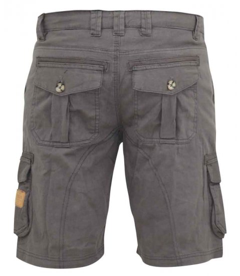 D555 Melton Cotton Cargo Shorts Grey - Pantalones cortos - Pantalones cortos W40-W60