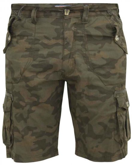 D555 Woobridge Camo Cotton Cargo Shorts - Pantalones cortos - Pantalones cortos W40-W60