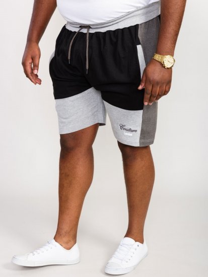 D555 Kirton Couture Elasticated Waistband Shorts Black/Charcoal - Pantalones y cortos de chándal - Pantalones y Pantalones cortos de chándal - 2XL-12XL