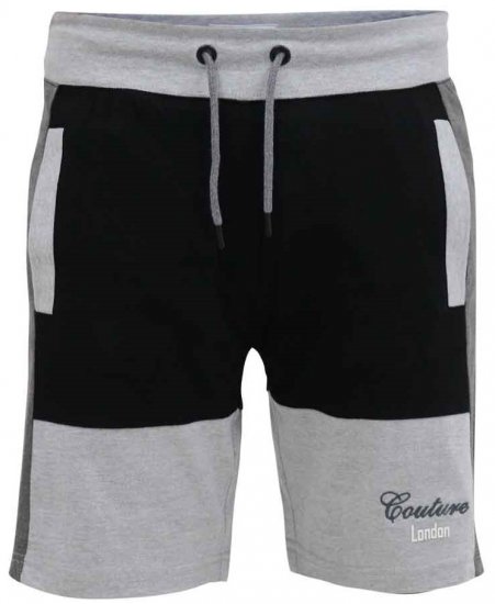 D555 Kirton Couture Elasticated Waistband Shorts Black/Charcoal - Pantalones y cortos de chándal - Pantalones y Pantalones cortos de chándal - 2XL-12XL