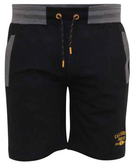 D555 Sutton Elasticated Waist Shorts With Embroidery Black - Pantalones y cortos de chándal - Pantalones y Pantalones cortos de chándal - 2XL-12XL
