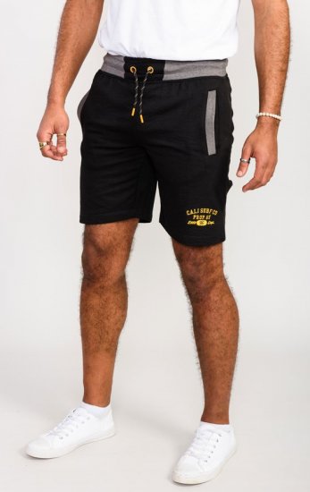 D555 Sutton Elasticated Waist Shorts With Embroidery Black - Pantalones y cortos de chándal - Pantalones y Pantalones cortos de chándal - 2XL-12XL