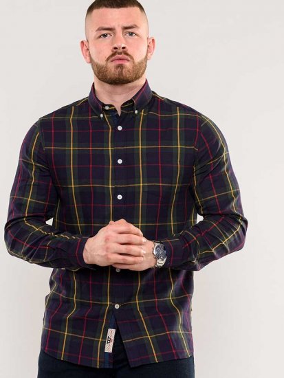 D555 Gladstone Check Button Down Collar Shirt - Camisas - Camisas 2XL-10XL