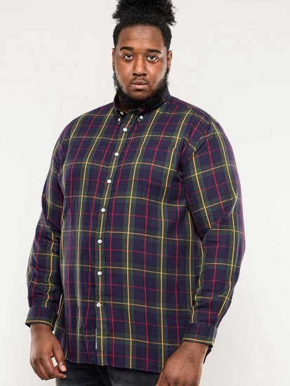 D555 Gladstone Check Button Down Collar Shirt - Camisas - Camisas 2XL-10XL