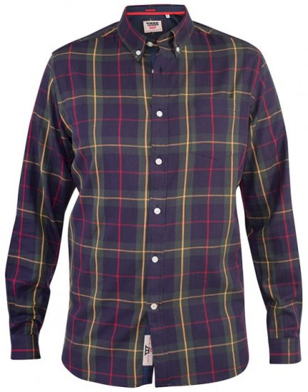 D555 Gladstone Check Button Down Collar Shirt - Camisas - Camisas 2XL-10XL