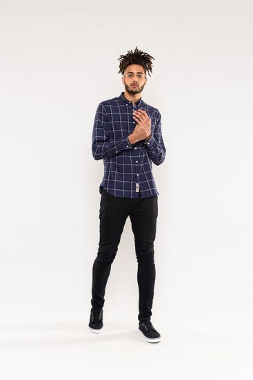 D555 Townsville Check Button Down Collar Shirt Navy - Camisas - Camisas 2XL-10XL