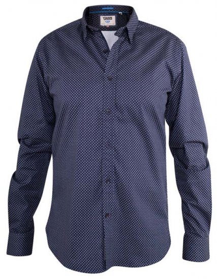 D555 Barker Printed Shirt Navy - Camisas - Camisas 2XL-10XL