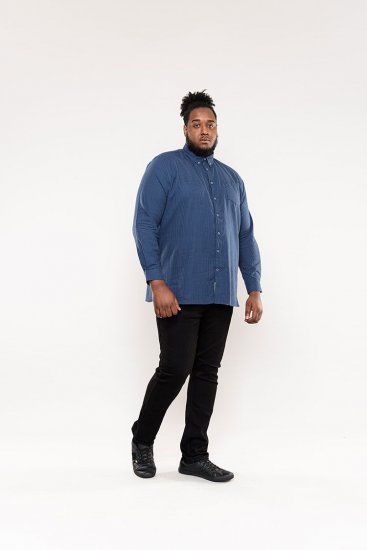 D555 Melbourne Gingham Check Long Sleeve Button Down Shirt - Camisas - Camisas 2XL-10XL