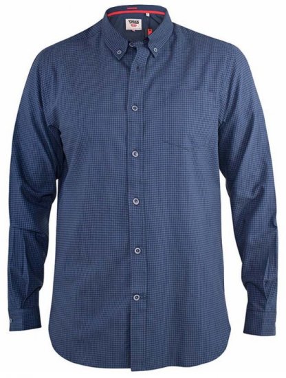 D555 Melbourne Gingham Check Long Sleeve Button Down Shirt - Camisas - Camisas 2XL-10XL