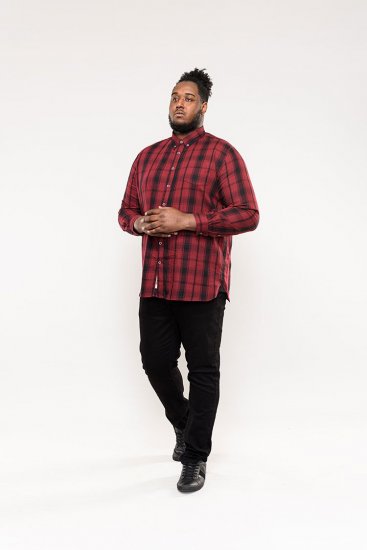 D555 Benalla Check Long Sleeve Button Down Shirt - Camisas - Camisas 2XL-10XL