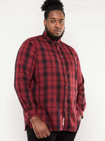 D555 Benalla Check Long Sleeve Button Down Shirt - Camisas - Camisas 2XL-10XL