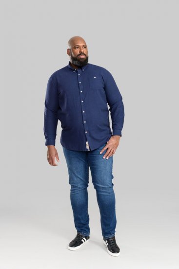 D555 Sennon LS Linen Mix Shirt - Camisas - Camisas 2XL-10XL