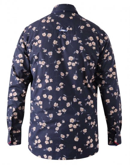 D555 Rooksey Floral Print Shirt Navy - Camisas - Camisas 2XL-10XL