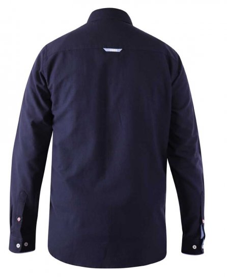 D555 Colchester LS shirt Navy - Camisas - Camisas 2XL-10XL