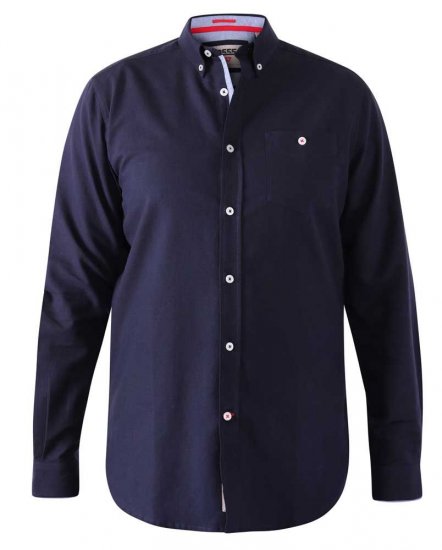 D555 Colchester LS shirt Navy - Camisas - Camisas 2XL-10XL