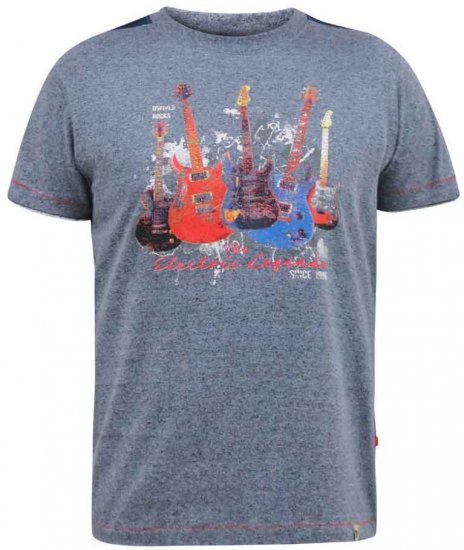 D555 Sharnbrook Electric Legends Guitar Print T-Shirt - Camisetas - Camisetas - 2XL-14XL