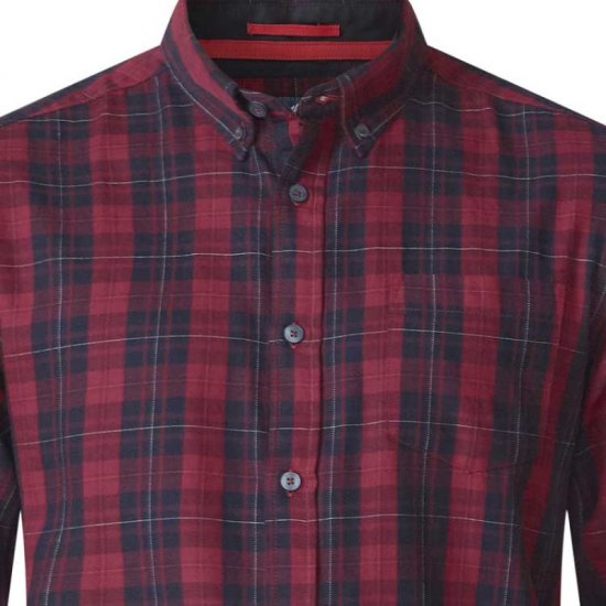 D555 Theo Long Sleeve Check Shirt - Camisas - Camisas 2XL-10XL